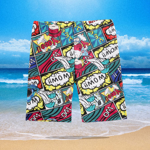 Nylon  New Men's Swim Trunks Beach Shorts Long Leg Five-Pocket Pants Anti-Embarrassment Fat and Large Quick-Drying Swim Trunks