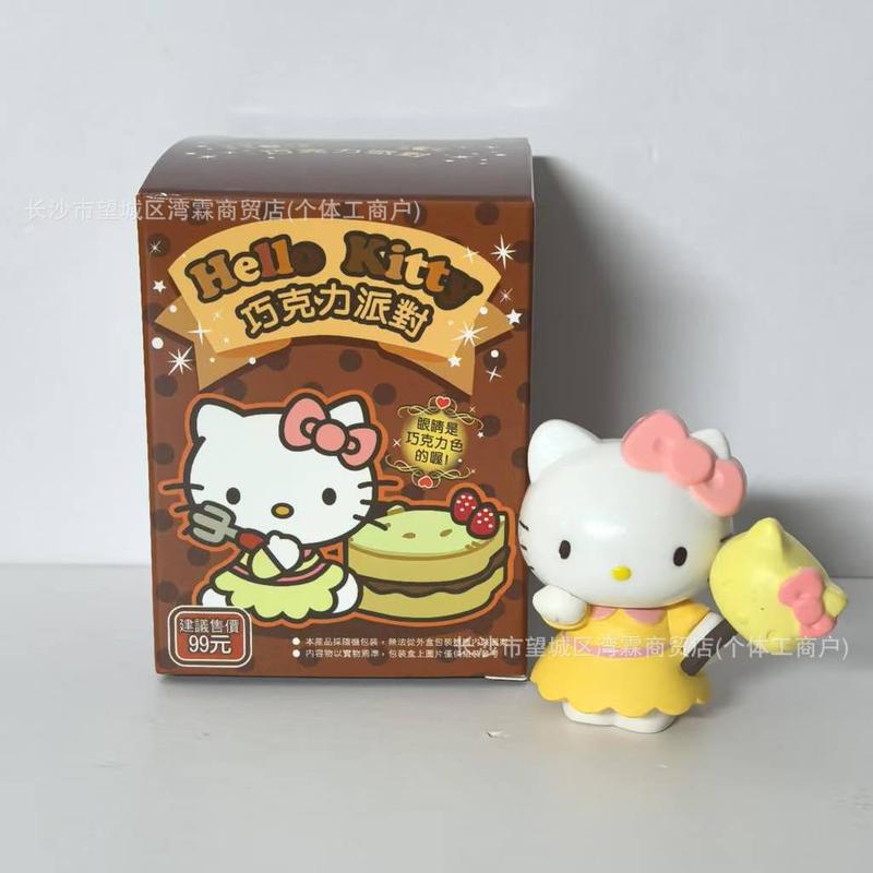 トレンディなチョコレートパーティー甘い小麦リングハローキティオーナメントブラインドボックスボックスエッグキャッチャーマシンベーキングデコレーション|undefined