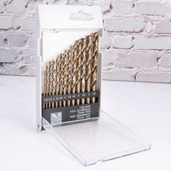 M35-CO Cobalt Toughened Straight Shank Tap Drill Bit Set of 13/19/25 Pieces for Stainless Steel Metal Plate Hole Drilling