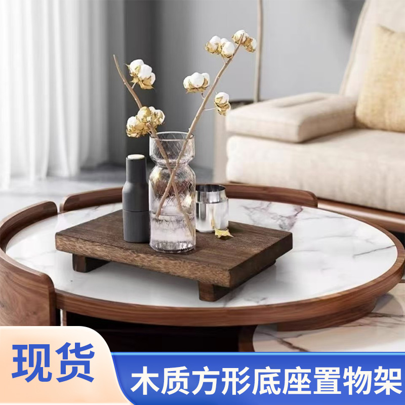 Spot Cross-border Wooden Tray Home Atmosphere Aromatherapy Candle Tray...