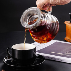 Wholesale glass cloud pot, high-temperature coffee pot, household filter cup, drip pot, sharing pot, pour-over pot