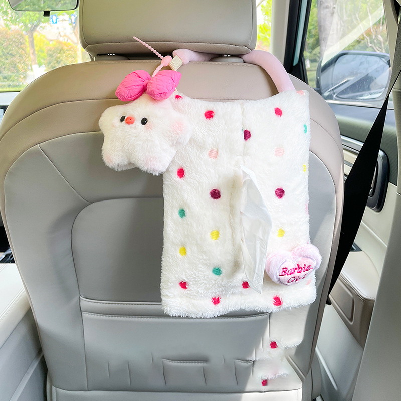 Caja de toallas de automóvil encantadora de cerdo, asiento de automóvil colgado en la espalda, bolsa de toallas de automóvil, bolsa de toallas creativas para mujeres image 6