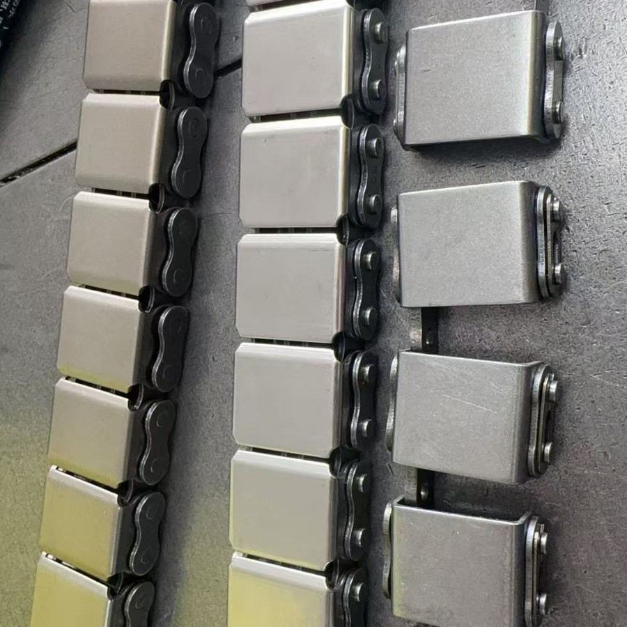 平移机盖板输送链坦克链U型单排双排输送链条304不锈钢盖板链条