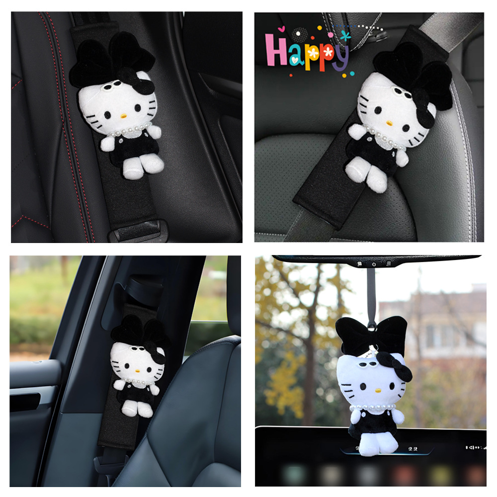 Hello Kitty accesorios para automóviles colgantes de alta calidad para niñas en el automóvil 2025 nuevos espejos retrovisores