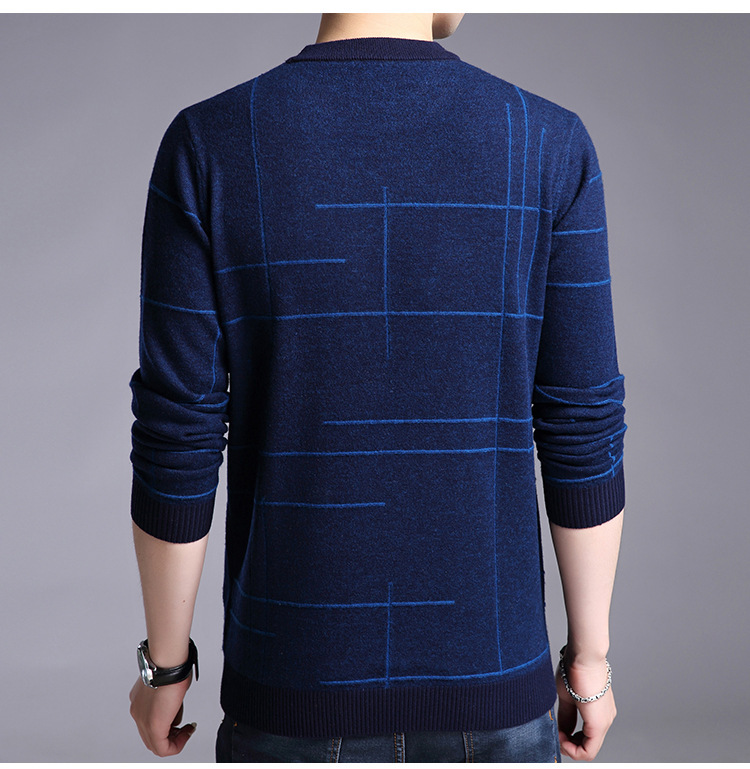 Men's Knitted Long Sleeve Shirt - Style 7