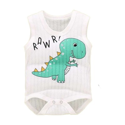 卡趣龙婴儿三角哈衣厂家直销0 2岁纯棉夏季薄款连体衣包屁衣背心