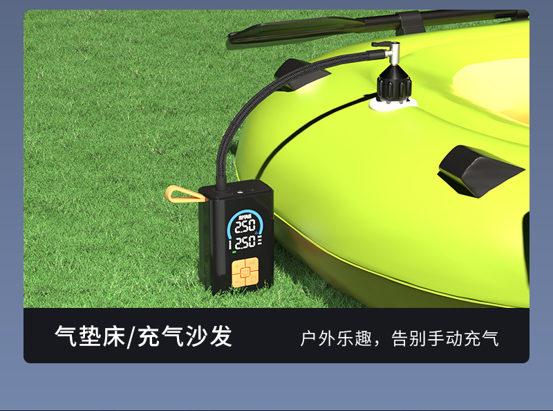 Car-Mounted Wireless Air Pump, Portable Multi-Function Digital Display Emergency Air Pump, Electric Car Tire Air Pump