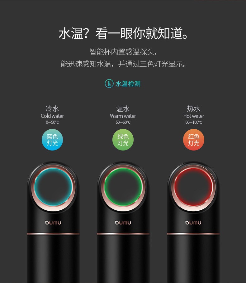 BUMU智能保温杯蓝牙连接提醒喝水杯子男女充电宝智能水杯团购礼品