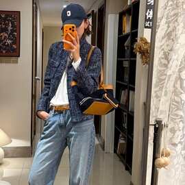 26早秋羊毛小香风外套简约粗放编织西服外套简约气质百搭外套141