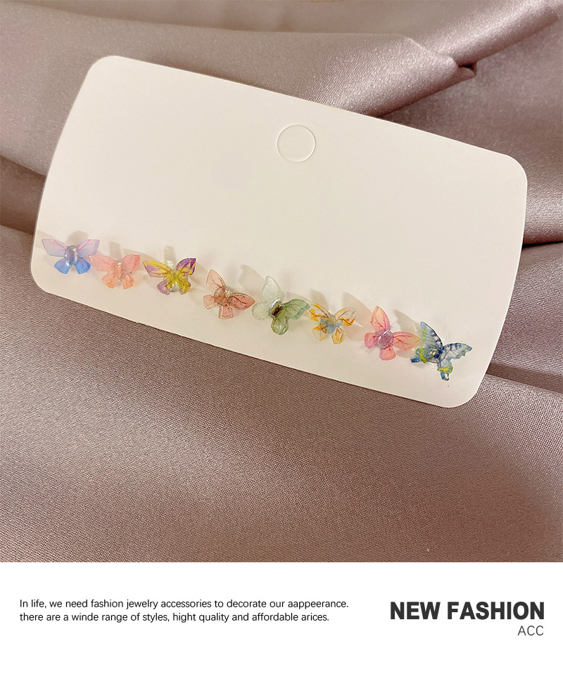 1 Set Fashion Butterfly Resin Stoving Varnish Womenu0027S Ear Studs