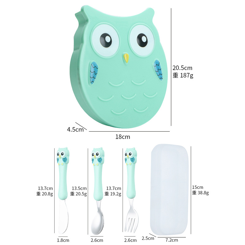 녹색 디너 접시 + 나이프, 포크, 스푼 + 휴대용 상자