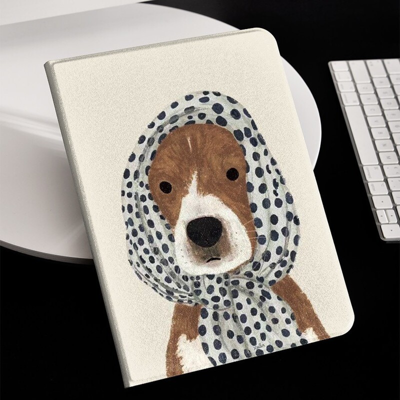 Spot-Pattern Scarf-Style Protective Case for iPad Tablet, Suitable for Pro, Book-Style, Air 13inch Mini, with Pen Slot, 10Th Generation, Anti-Bending