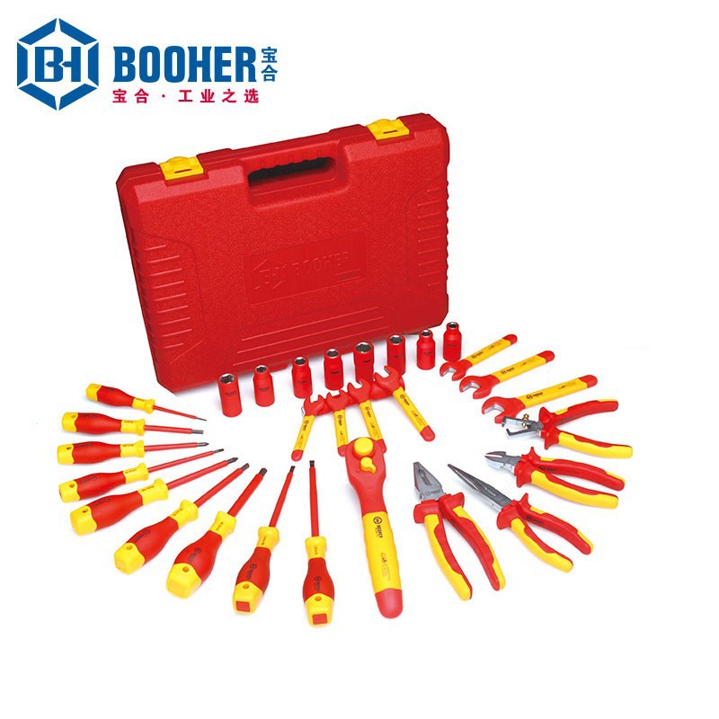 Booher/宝合 BH0200408  30件套VDE绝缘工具组套电讯组合工具
