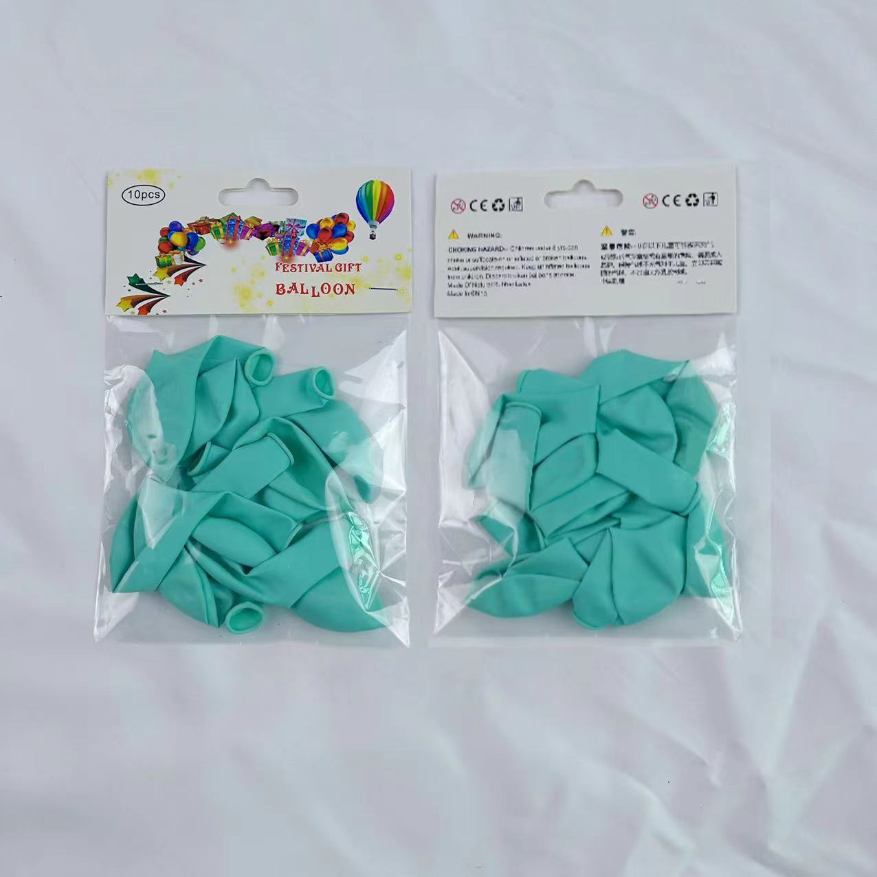 Globo de macarón de 10 pulgadas 10 tarjetas de color caramelo globo de látex tarjeta colgante fabricante de embalaje al por mayor