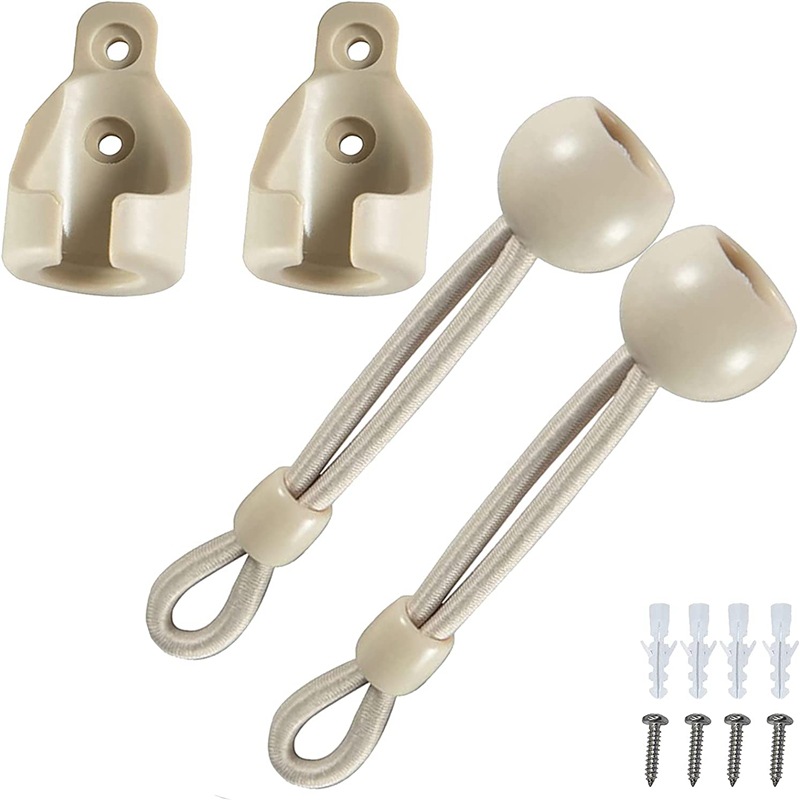 Outdoor windproof spring ball rope rolling shutter fixing base plug Beige spring rope curtain rope lock accessories