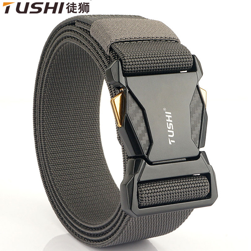 tactics woven elastic nylon travel belt with clasp