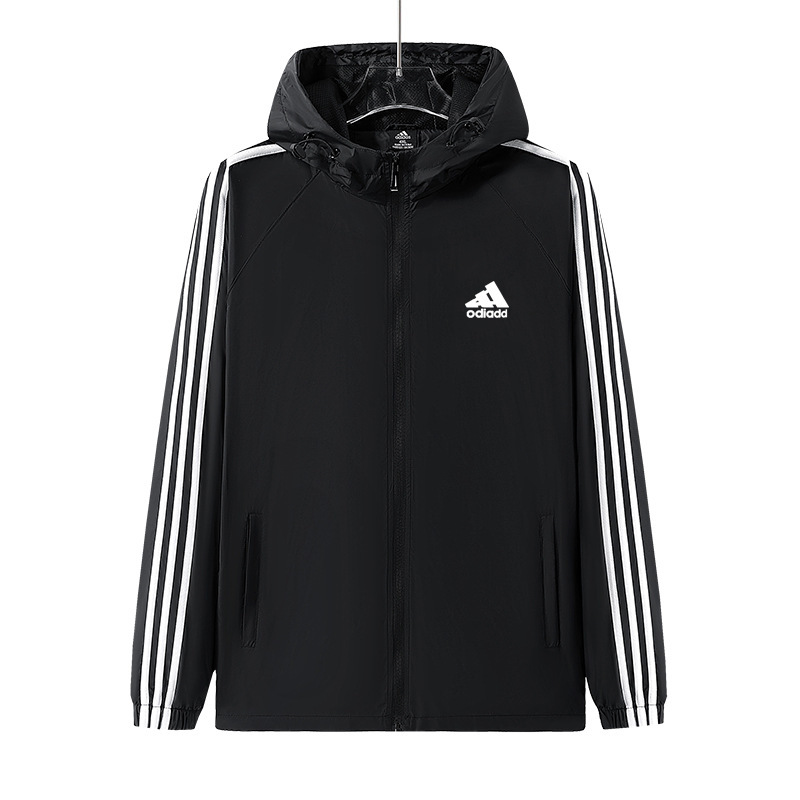 Cross-border spring and autumn Adidas three-stripe trendy fashion sports casual top embroidered jacket trendy coat for men Cross-border spring and autumn Adidas three-stripe trendy fashion sports casual top embroidered jacket trendy coat for men