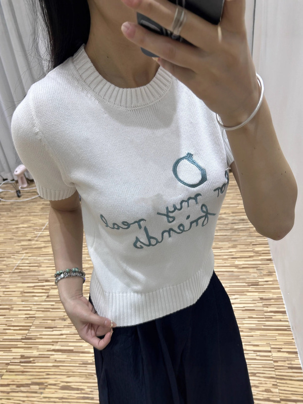别风秋冬字母刺绣针织衫男同款女宽松百搭潮流休闲套头毛衣棉|undefined