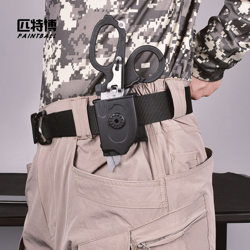 Táctica multi-funcional plegable tijeras K vaina de almacenamiento portátil al aire libre tijeras cubierta accesorios de juguete lezeman hombres