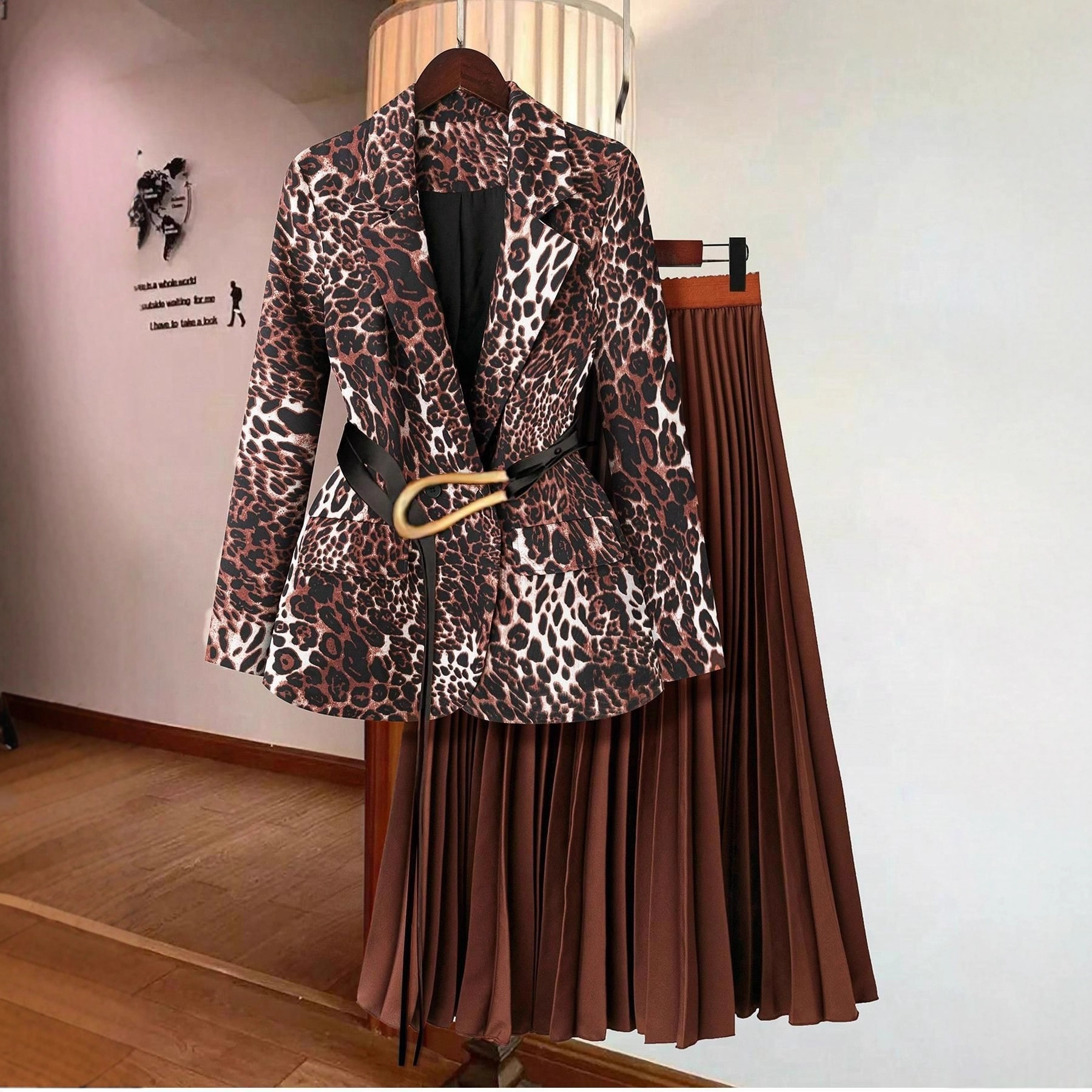 Tailored Blazer & Mermaid Skirt Set – European Office Chic With Structured Silhouette_voghion.com