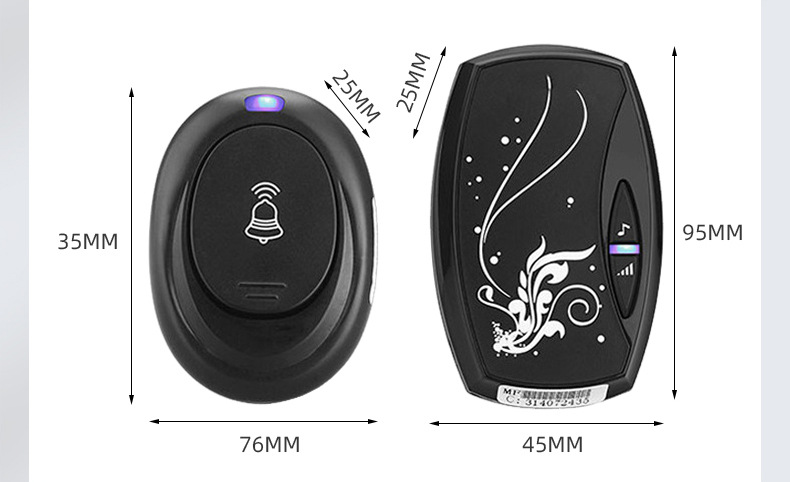 Wireless Digital Smart Doorbell With Long-distance Remote Control_voghion.com