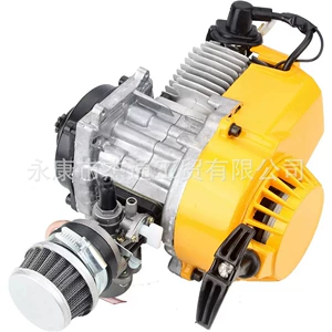 49Cc Engine Mini Sports Motorcycle 2-Stroke Modified Gasoline Engine Aluminum Pull Starter Mushroom Head Air Filter