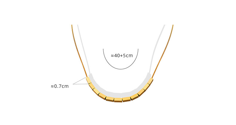 Simple Style Rectangle Titanium Steel Necklace Plating Stainless Steel Necklaces