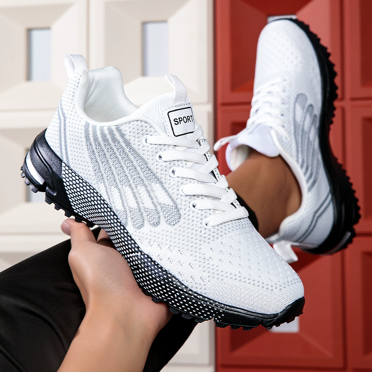 Кроссовки больших размеров, весна-осень 2025, новые студенческие модные кроссовки для бега, повседневные спортивные модные кроссовки, мужские туристические кроссовки