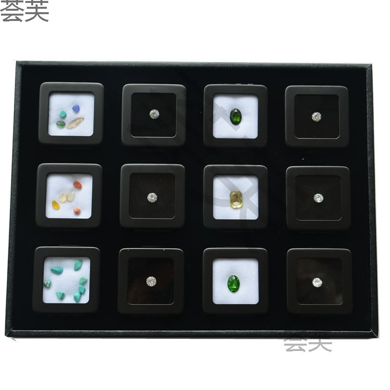 Ювелирная коробка для бриллиантов, коробка для хранения камней, подставка для колец, поднос для цветных камней, упаковка, металлические аксессуары, прозрачная крышка