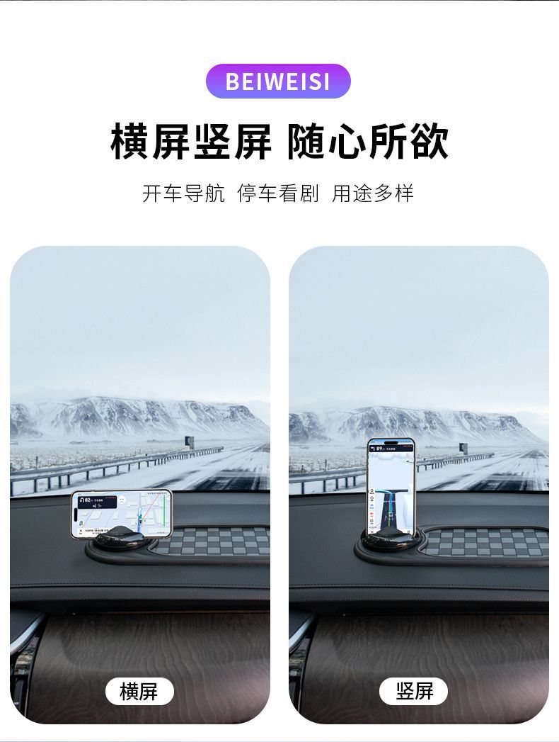 Anti-Slip Mat for Mobile Phone Navigation Holder, Parking Sign, Dashboard Center Console Storage Mat, Dashboard Anti-Slip Mat