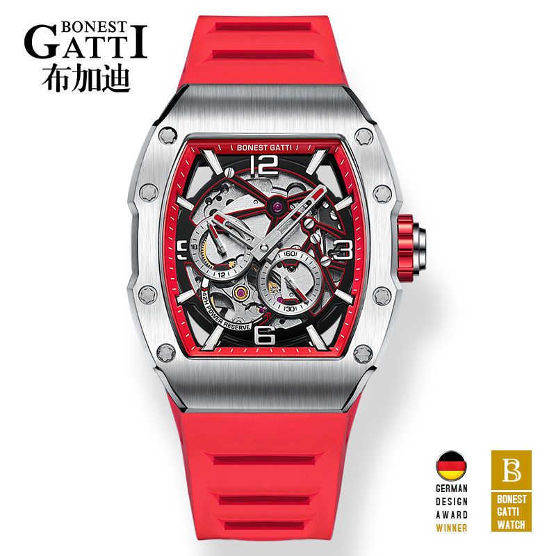 Bugatti Watch genuine goods Large Dial Watch Men's Waterproof Mechanical Watch Foreign Trade Automatic Barrel Men's Watch