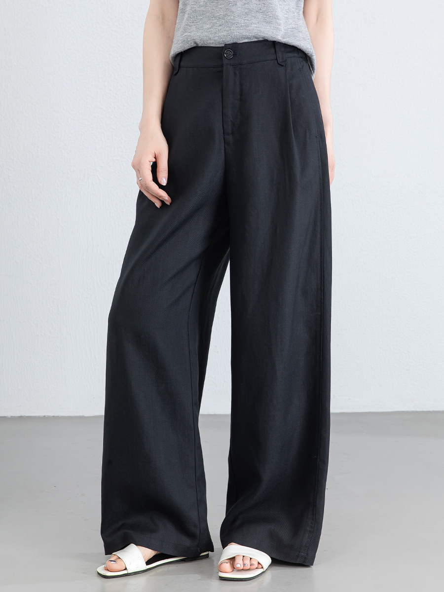 Quần culottes nữ ống rộng vải linen phối lyocell dáng suông rủ nhẹ — Màu sắc