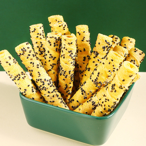 Full box wholesale casual internet celebrity office afternoon tea snack biscuits 160g crispy old Shanghai sesame egg rolls