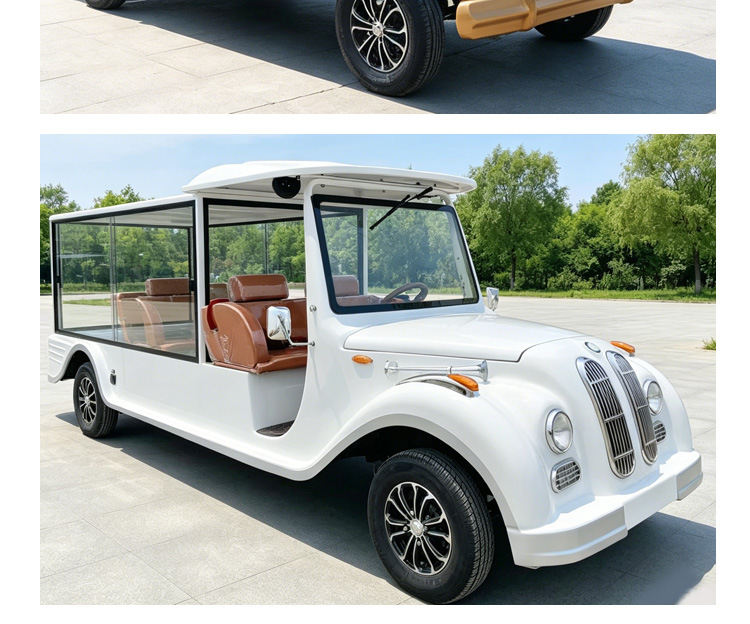 5-8 Passenger Vintage Sightseeing Car for Property Tours, Hotel Receptions, and Tourist Attractions