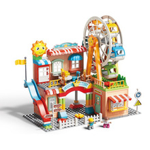 热卖新品儿童摩天轮乐园DIY拼装积木玩具