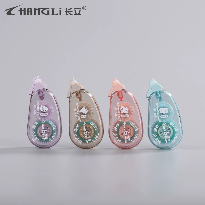 Двусторонний скотч Hangli мини-аппарат, прозрачный, 4 м × 6 мм, варианты цвета