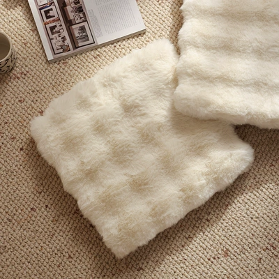 Winter Plush Thickened Cushion Wool pad - 4040cm-bubble-rabbit-hair-milk-white