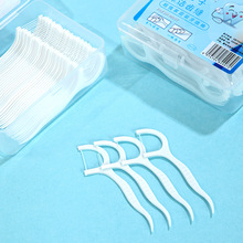 牙线棒一次性独立包装便携50支家庭盒装口腔清洁超细牙线棒剔牙棒