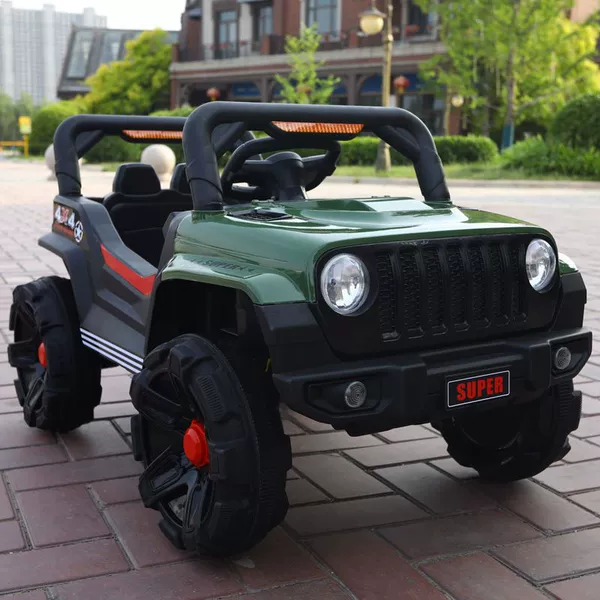 Military Green-12V dual-drive-early education-remote swing