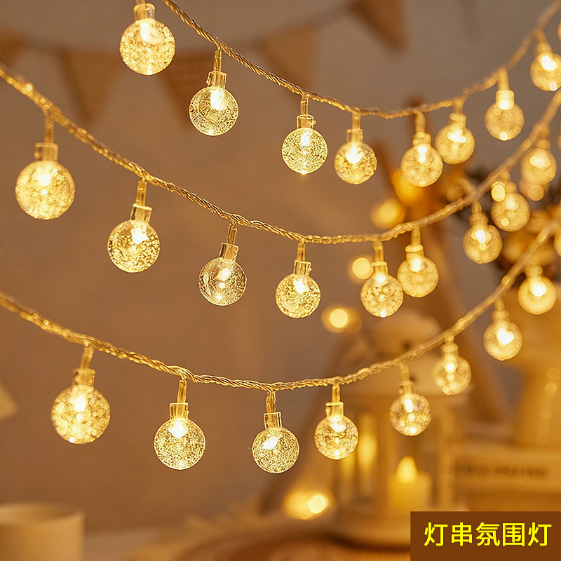 Año Nuevo LED lámpara de decoración de navidad estand luces de atmósfera al aire libre acampando estrella estrella de color a prueba de agua lámpara de luz de cadena