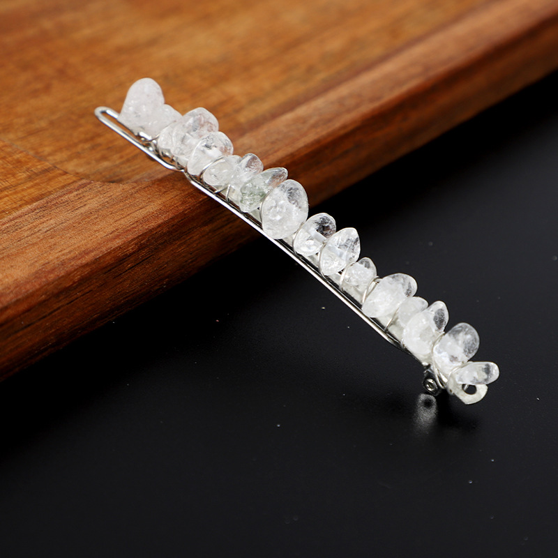 Simple Style Solid Color Rectangle Crystal Hair Clip display picture 2