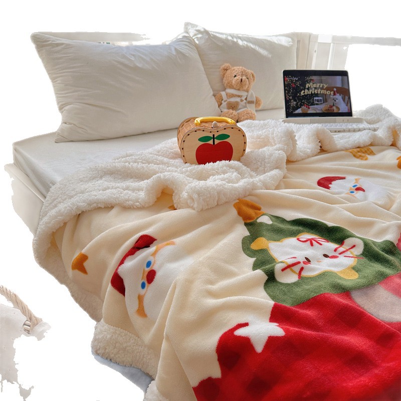 Categoría Ains Navidad Año Nuevo Otoño Invierno Limited espesar leche de cachemire cordero manta manta multifuncional oficina