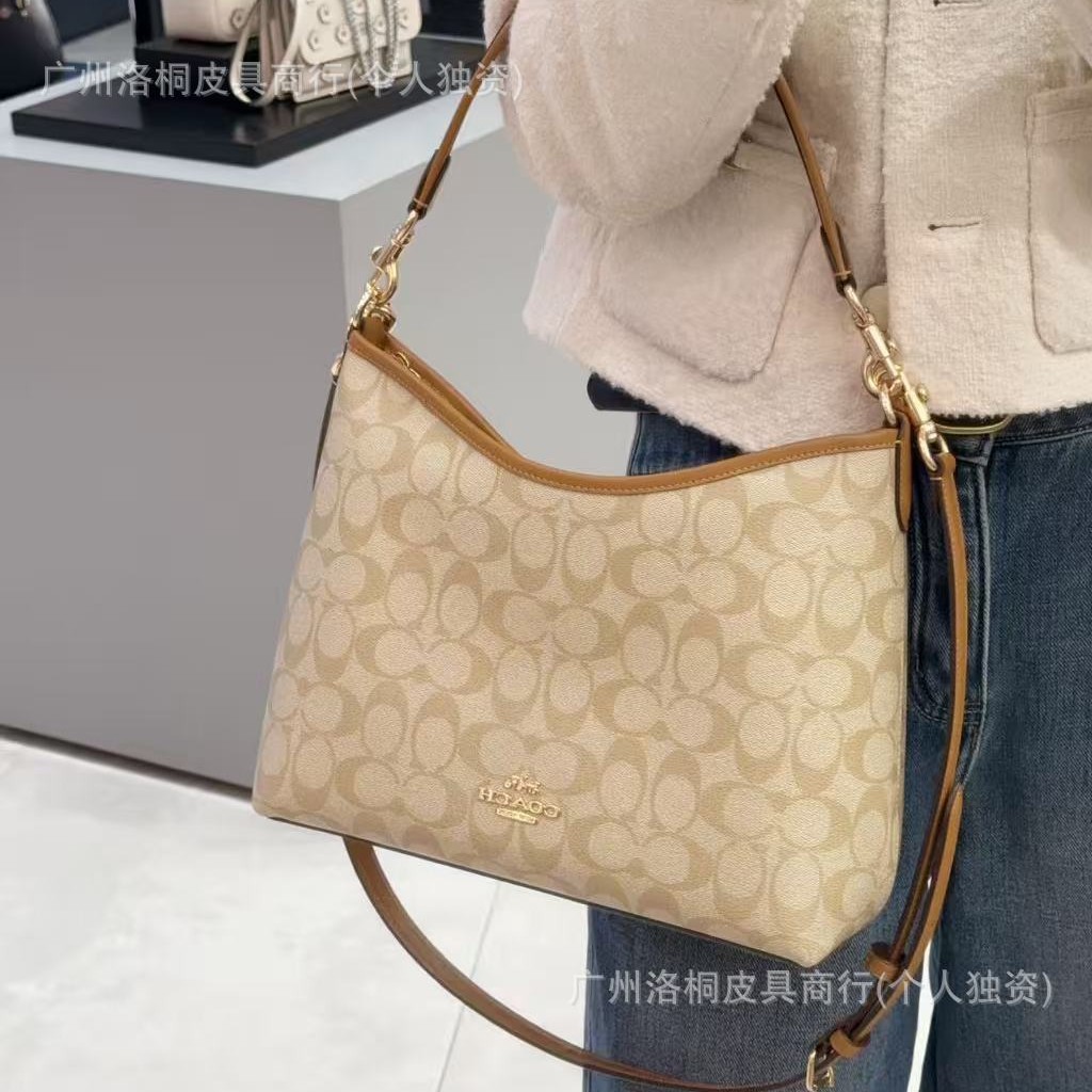 蔻家26新款奥莱Laurela31流浪包老花复古时尚百搭腋下包单肩女包