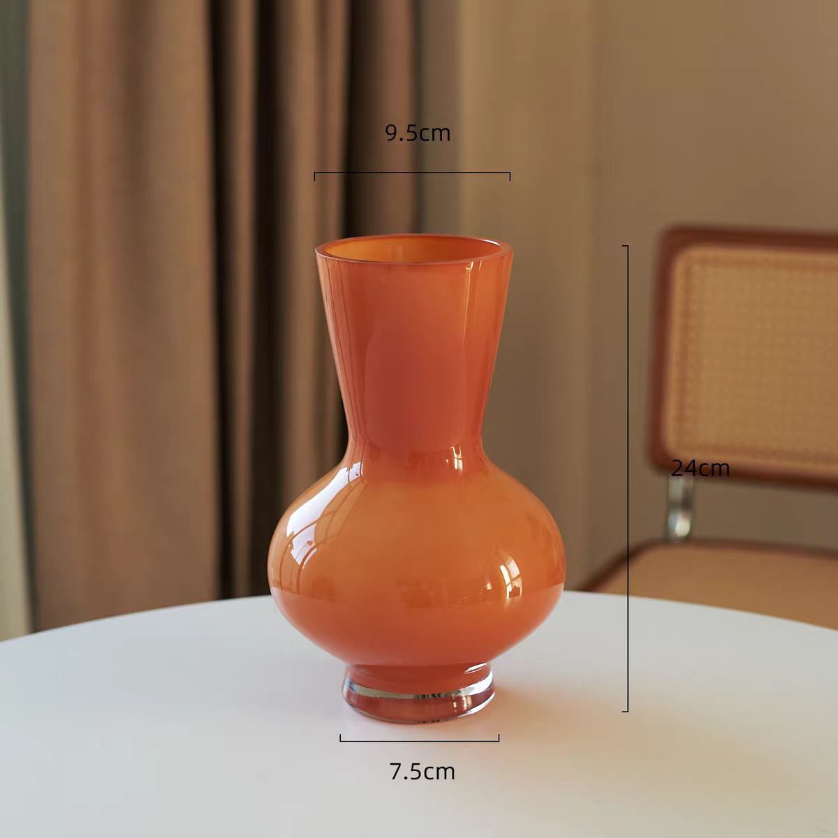 Trompeta naranja de brocado azul (1 * 24)