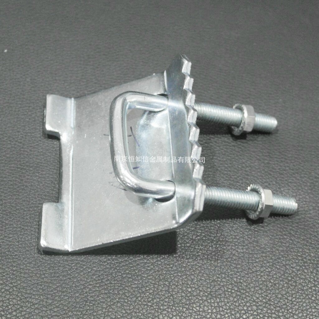 C型钢抗震支架免打孔抗震压板锯齿梁夹直角管束消防管通风钢结构