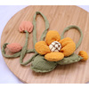 Hat, woven decorations flower-shaped, belt, accessory, flowered