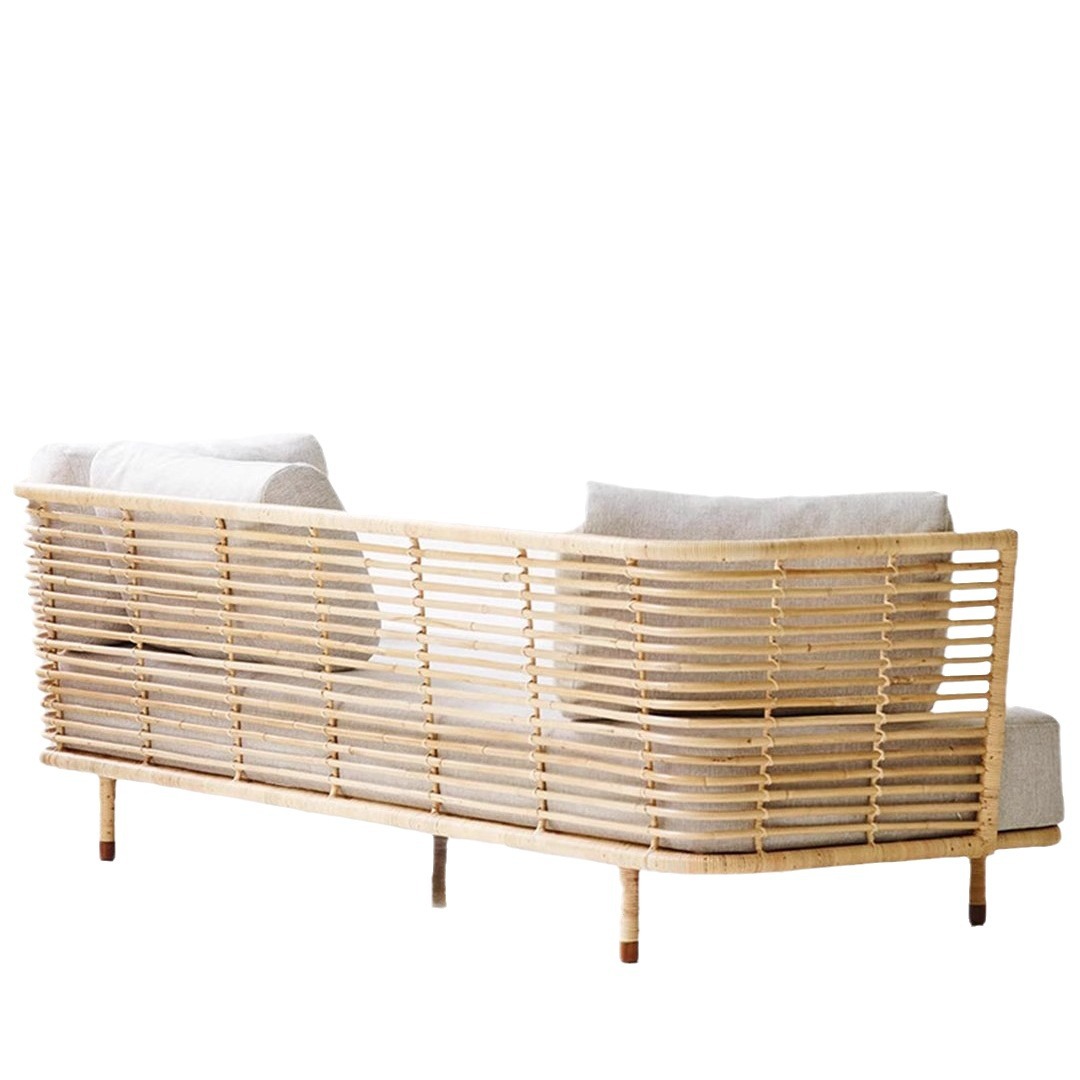 Sofá de caña al aire libre impermeable y protector solar sala de estar patio jardín terraza balcón al aire libre ocio trenzado muebles de silla de caña