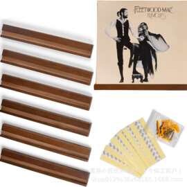 亚马逊木质黑胶唱片展示架桌面摆台式乙烯唱片架唱片展示底座批发