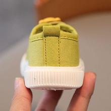 儿童帆布鞋一脚蹬宝宝鞋秋款幼儿园室内鞋小熊软底二段学步鞋