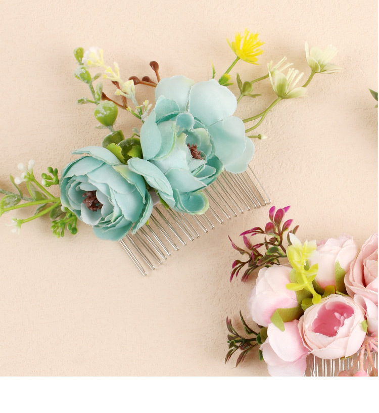 Fashion Flower Cloth Insert Comb 1 Piece display picture 4